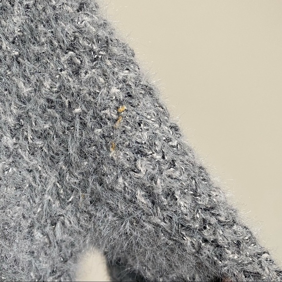VICI Gray Knitted Chunky Fuzzy Open Cardigan, size Small - Picture 11 of 16